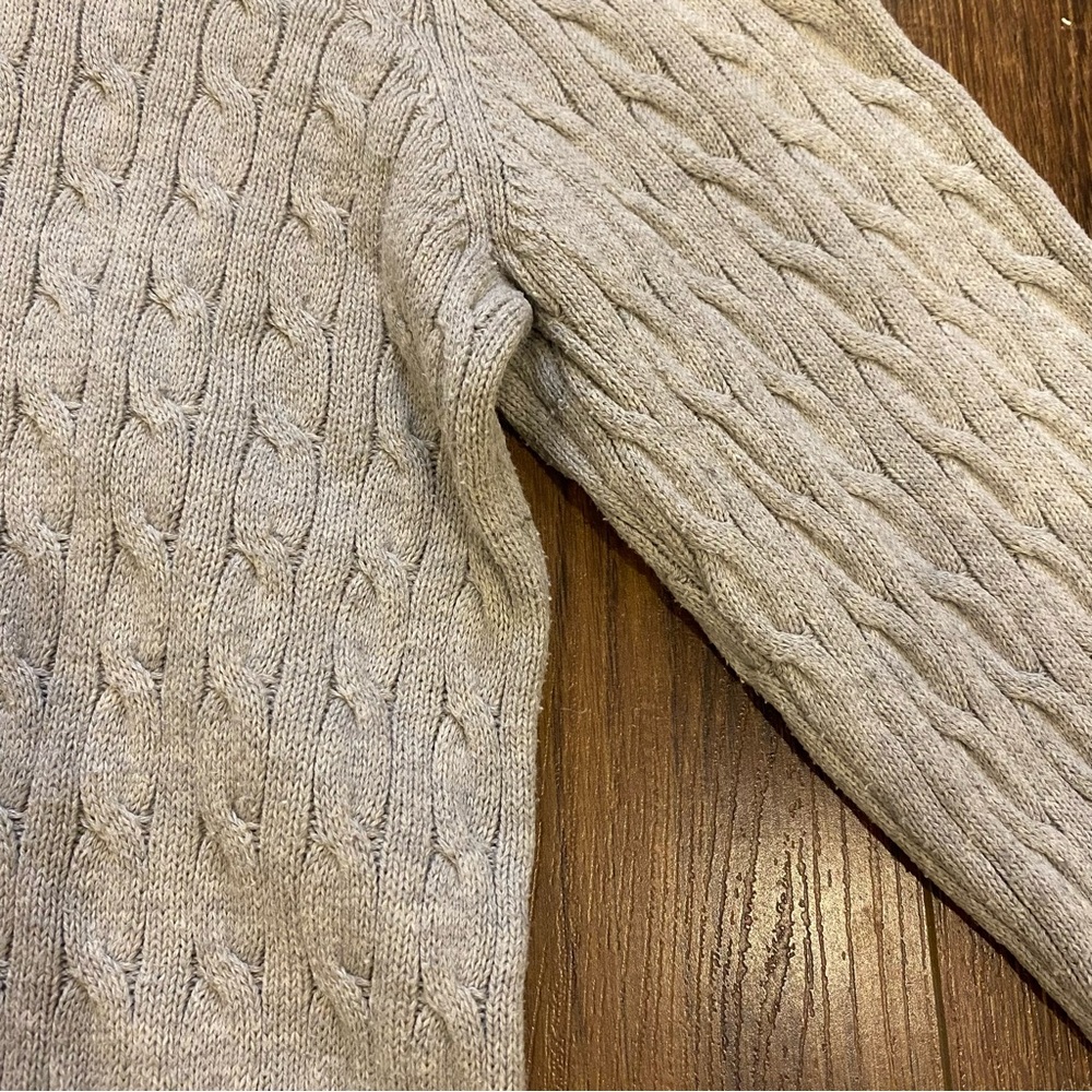 Polo jeans cable knit grey sweater size small - Picture 4 of 10